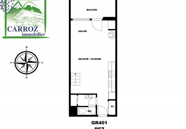 Apartment in Les Carroz d'Arâches - GR401 - Duplex 6 Pers centre village des Carroz Apartment in Les Carroz d'Arâches - GR401 - Duplex 6 Pers centre village des Carroz
