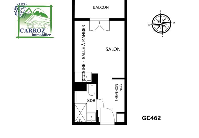 Studio in Les Carroz d'Arâches - GC462 Studio coin montagne proximité skibus Studio in Les Carroz d'Arâches - GC462 Studio coin montagne proximité skibus