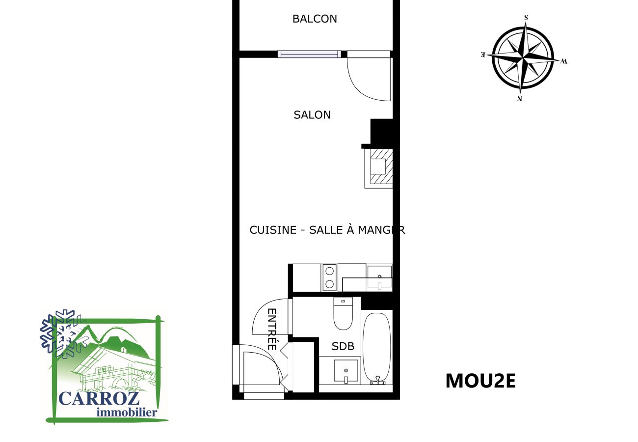 Studio in Les Carroz d'Arâches - MOU2E Studio 4 Pers centre des Carroz Studio in Les Carroz d'Arâches - MOU2E Studio 4 Pers centre des Carroz